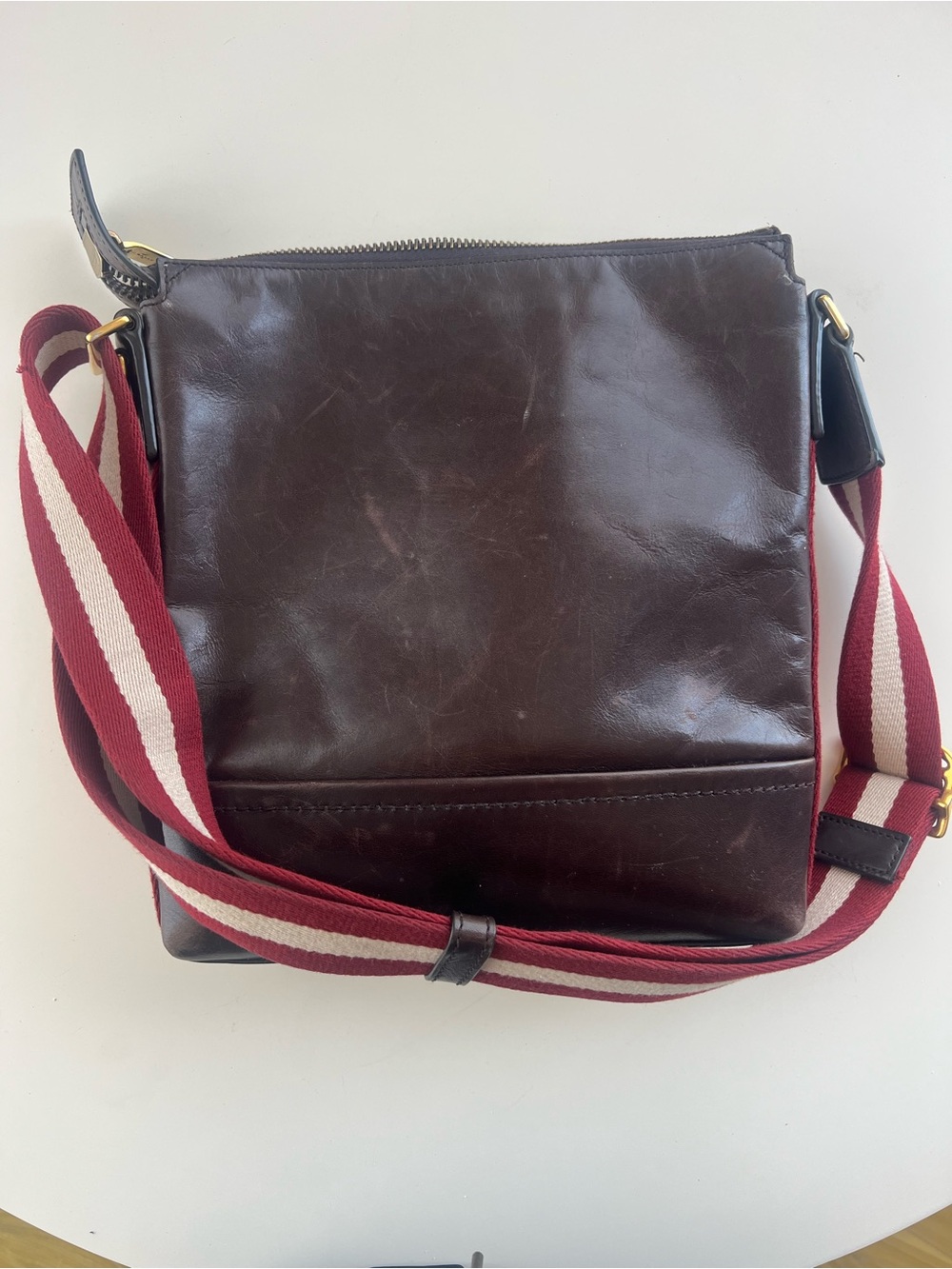 Bally Brown Leather Crossbody Bag - Men's